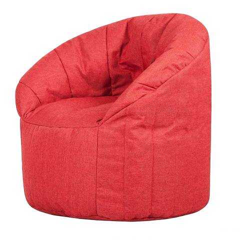 Кресло бескаркасное Папа Пуф Club Chair Red, размер XL, рогожка, красный в Много Мебели