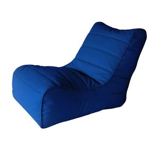 Кресло бескаркасное Папа Пуф Soft Lounger Blue, размер XL, экокожа, синий в Много Мебели