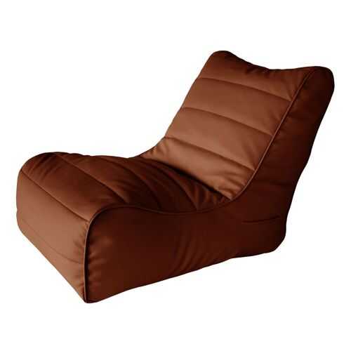 Кресло бескаркасное Папа Пуф Soft Lounger Brown, размер XL, экокожа, коричневый в Много Мебели