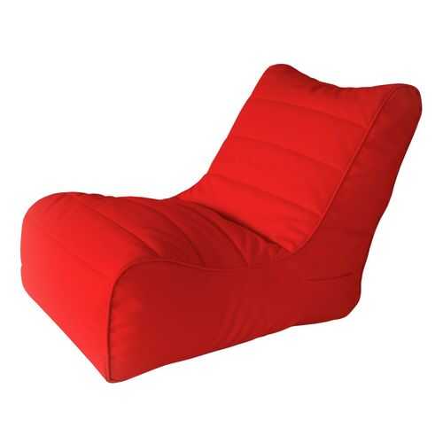 Кресло бескаркасное Папа Пуф Soft Lounger Red, размер XL, экокожа, красный в Много Мебели